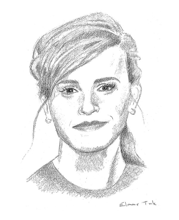 Portrettekening van Emma Watson